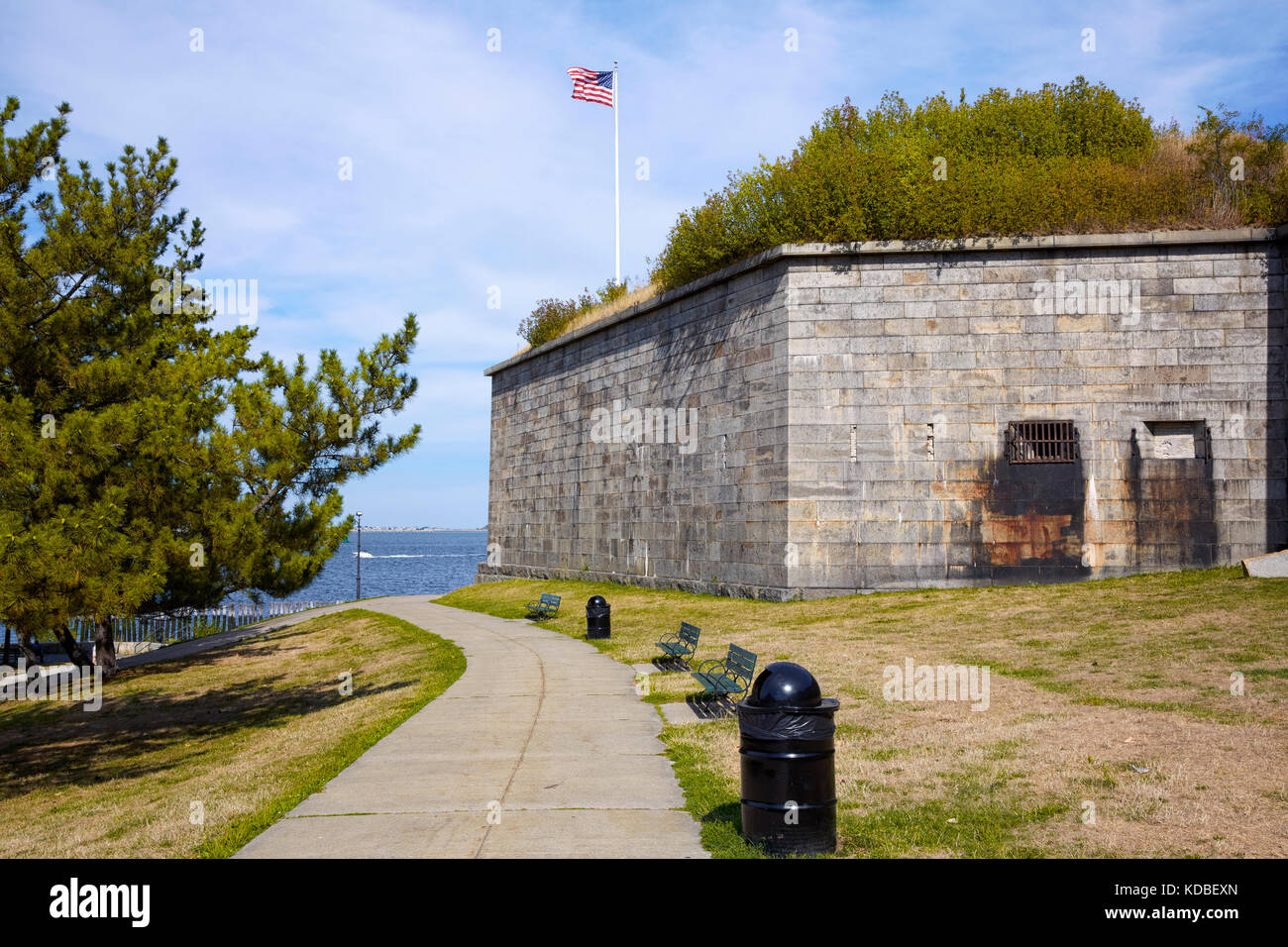 Fort indipendenza, Bastione Dearborn, castello isola, a sud di Boston, Massachusetts, STATI UNITI D'AMERICA Foto Stock