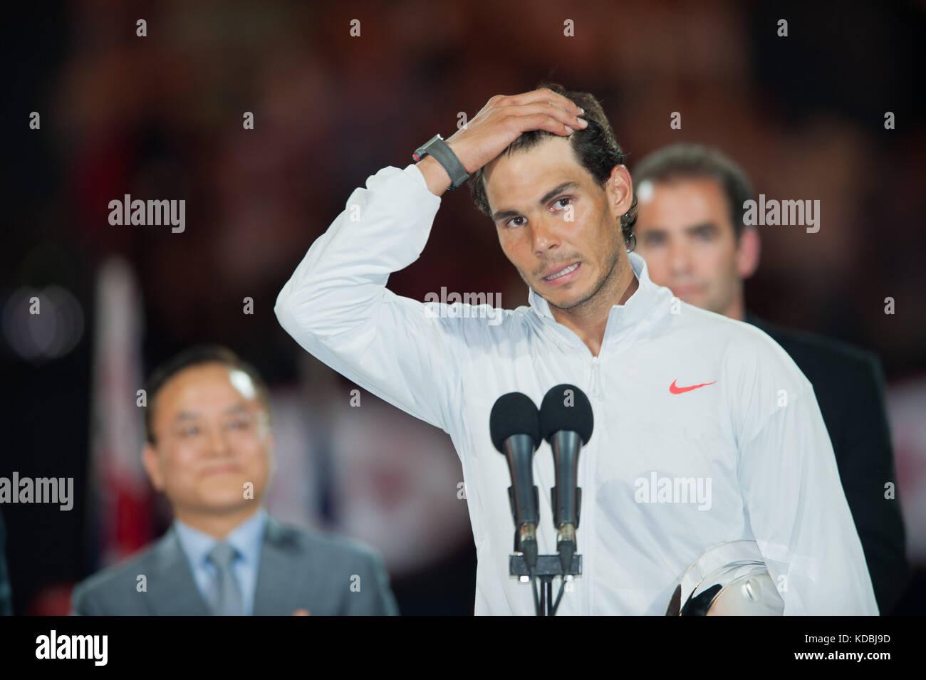 Rafael Nadal in campionato giocare presso l'Australian Open Foto Stock