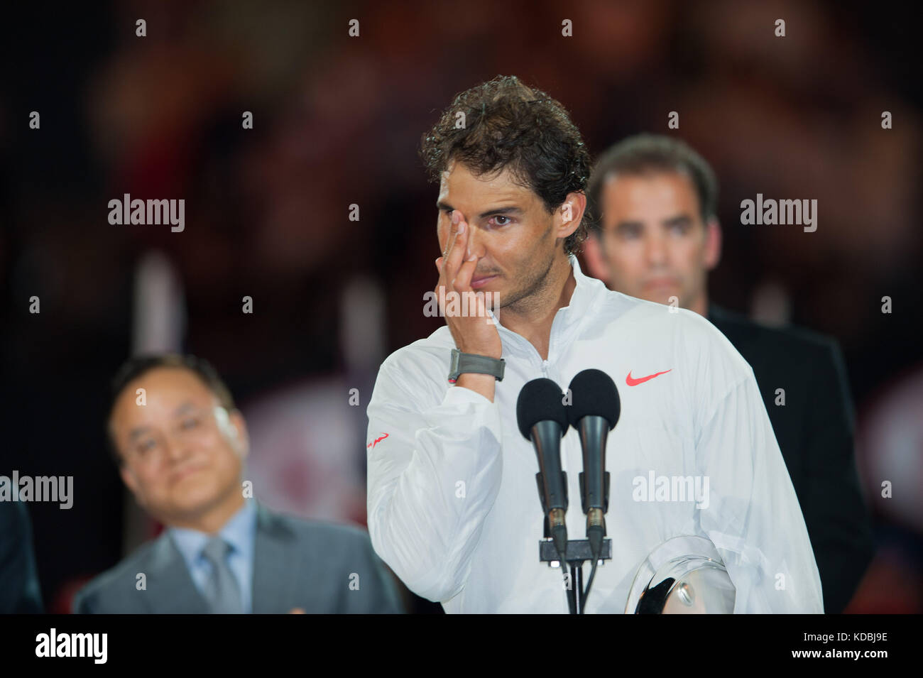 Rafael Nadal in campionato giocare presso l'Australian Open Foto Stock