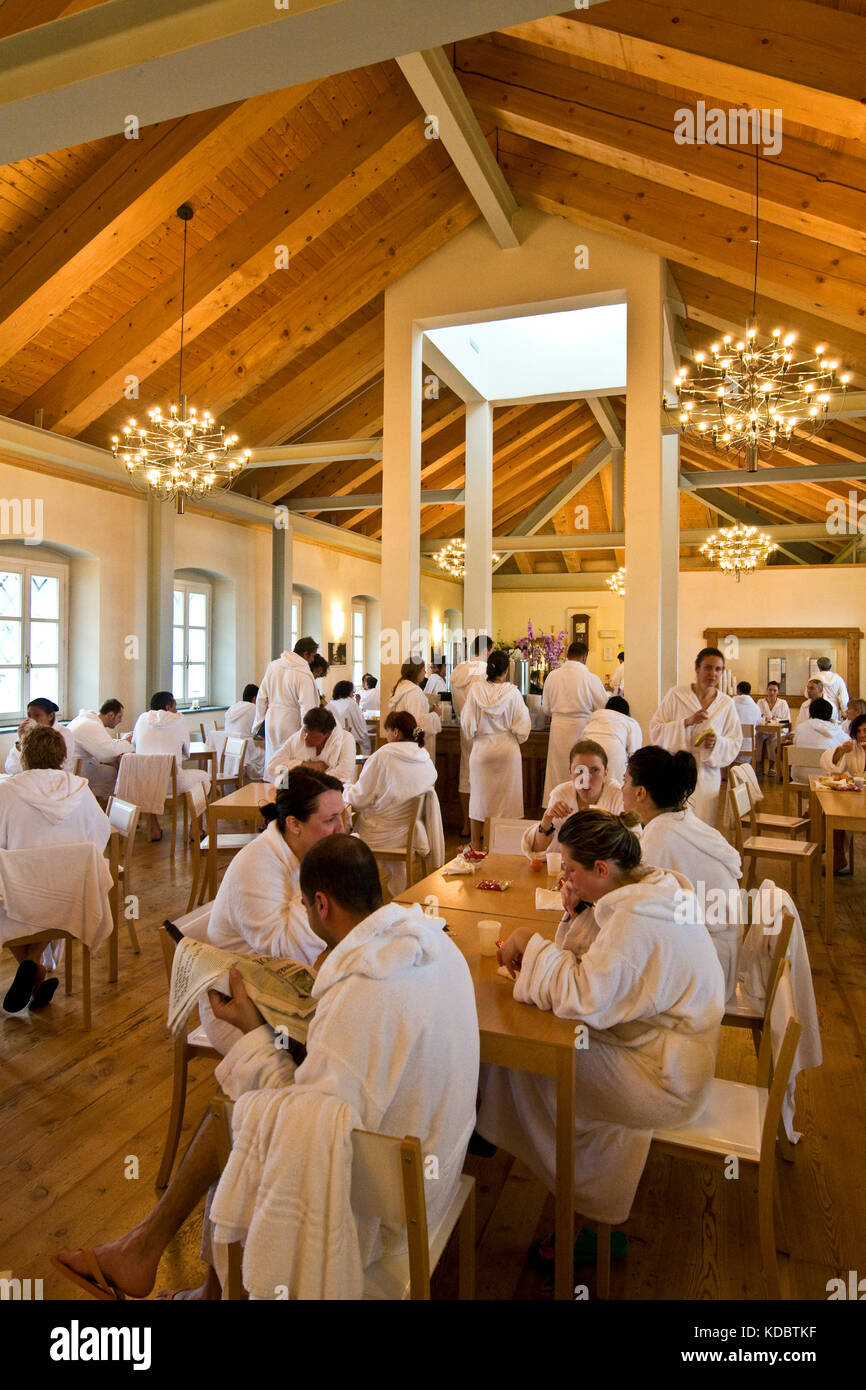 Sala da pranzo, Pré-Saint-Didier Spa, Valle d'Aosta, Italia Foto Stock