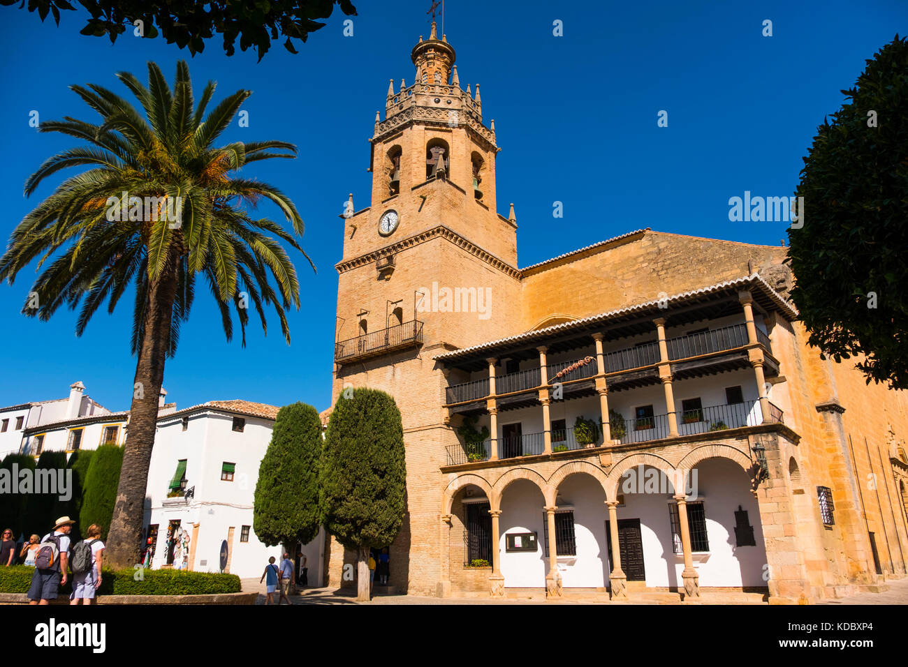 Chiesa di Santa Maria la Mayor, Ronda. Provincia di Málaga Costa del Sol, Andalusia. Spagna meridionale Europa Foto Stock