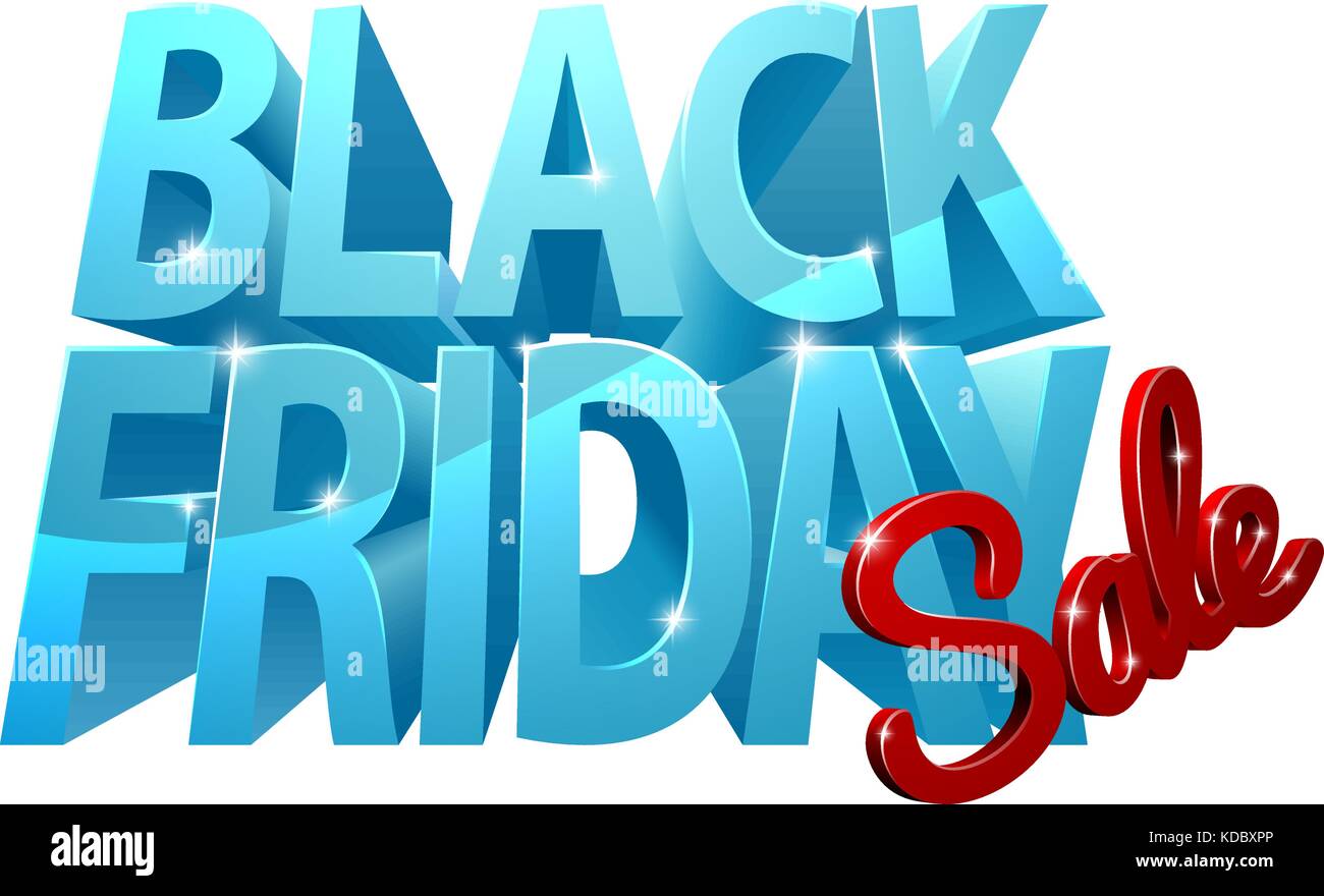 Black Friday sale 3D Sign Illustrazione Vettoriale