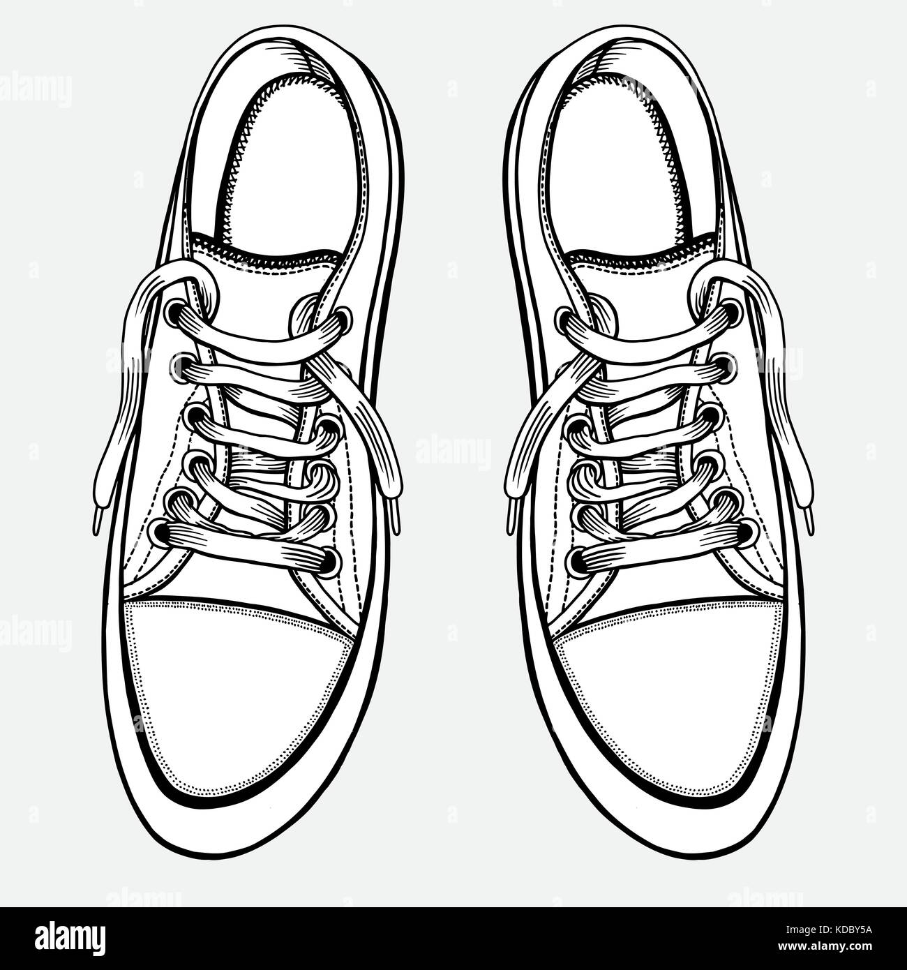 Disegno Vettoriale Illustrazione Coppia Di Pattinatori Scarpe Vista Disegno Vettoriale Illustrazione Coppia Di Pattinatori Scarpe Vista