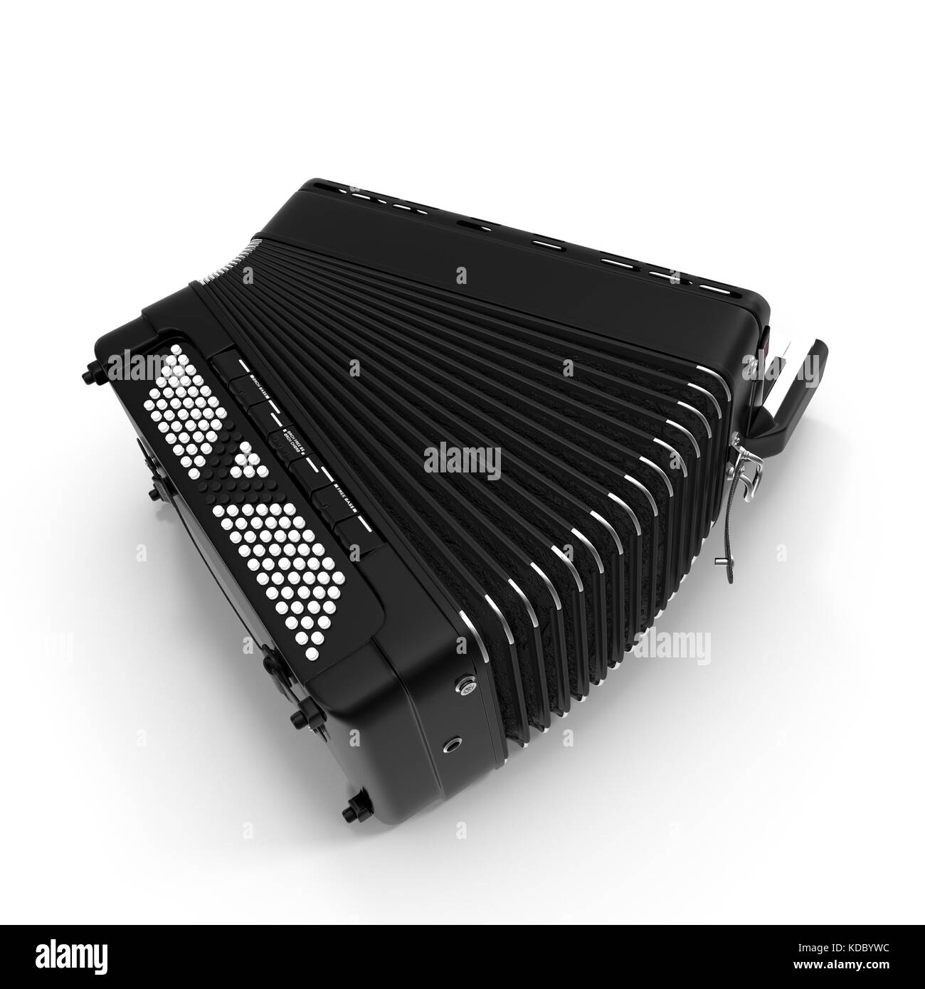 Fisarmonica elettronica isolati su sfondo bianco Foto Stock