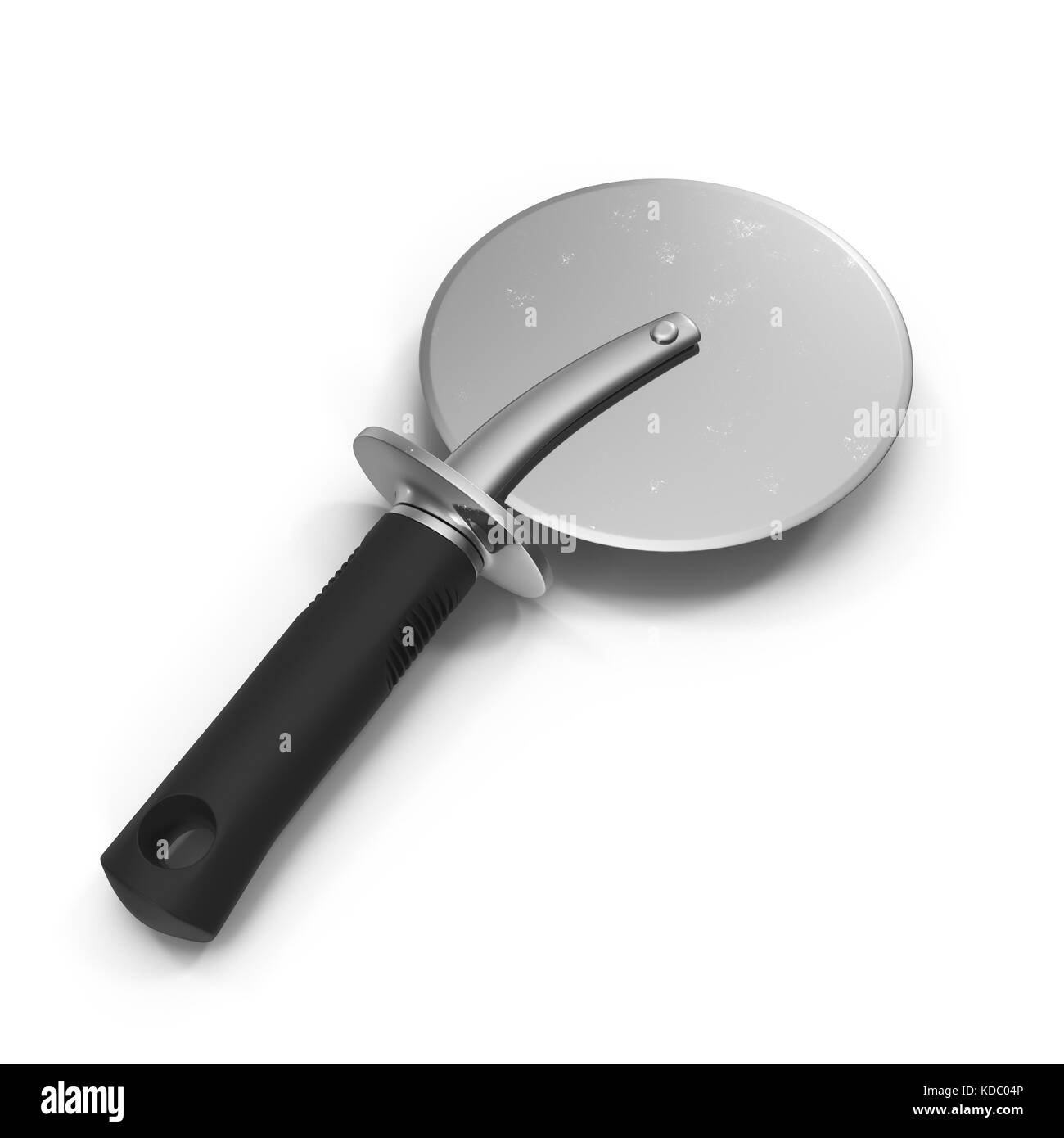Pizza coltello isolato su bianco Foto Stock