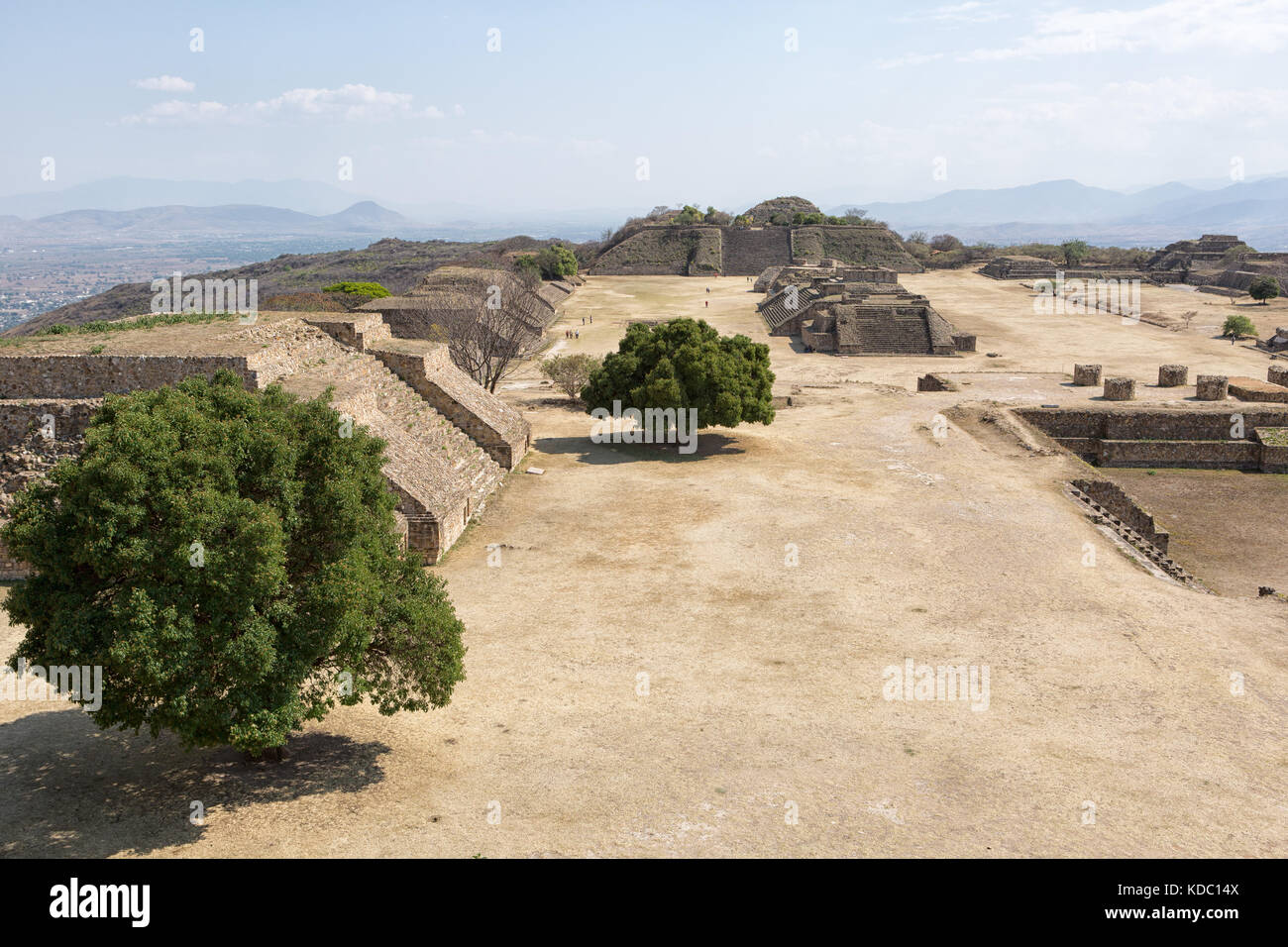 Monte Alban è un grande pre-colombiano zapoteco sito archeologico in area xoxocotlan di Oaxaca messico Foto Stock