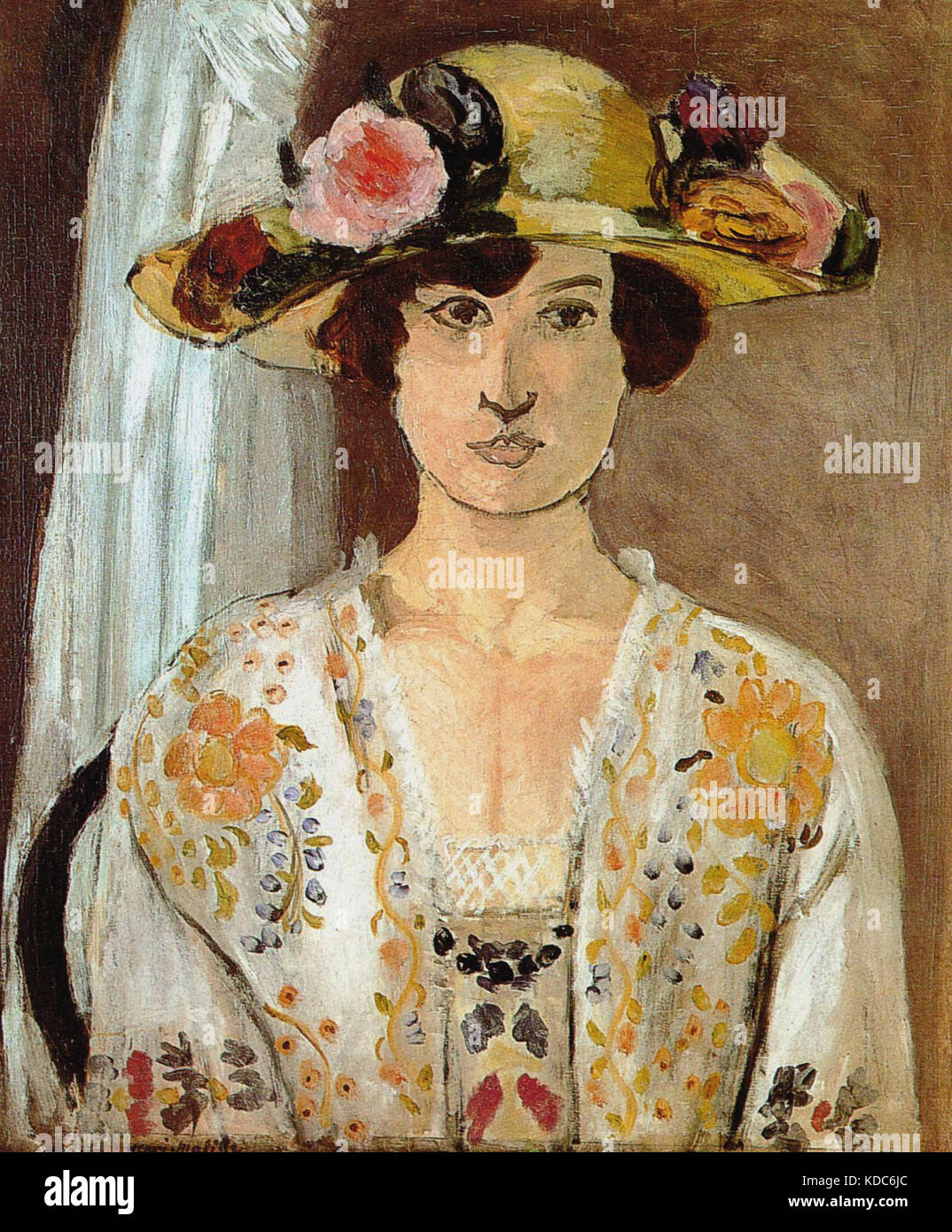 Donna con cappello fiorito Matisse, Henri 1919 Foto stock - Alamy