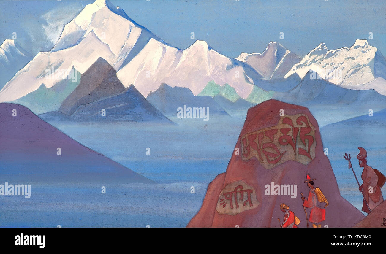 Chemin d'accès au Kailas Roerich, Nicholas 1932 Foto Stock