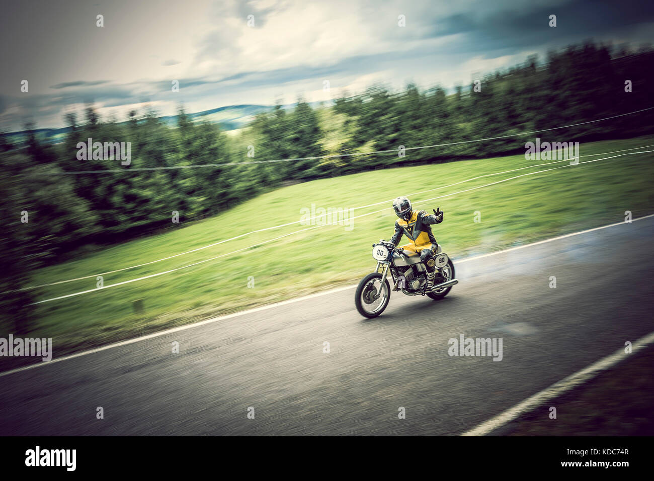 Yamaha RD 350 a Auerberg Rennen - Auerberg, Baviera, Germania Foto Stock