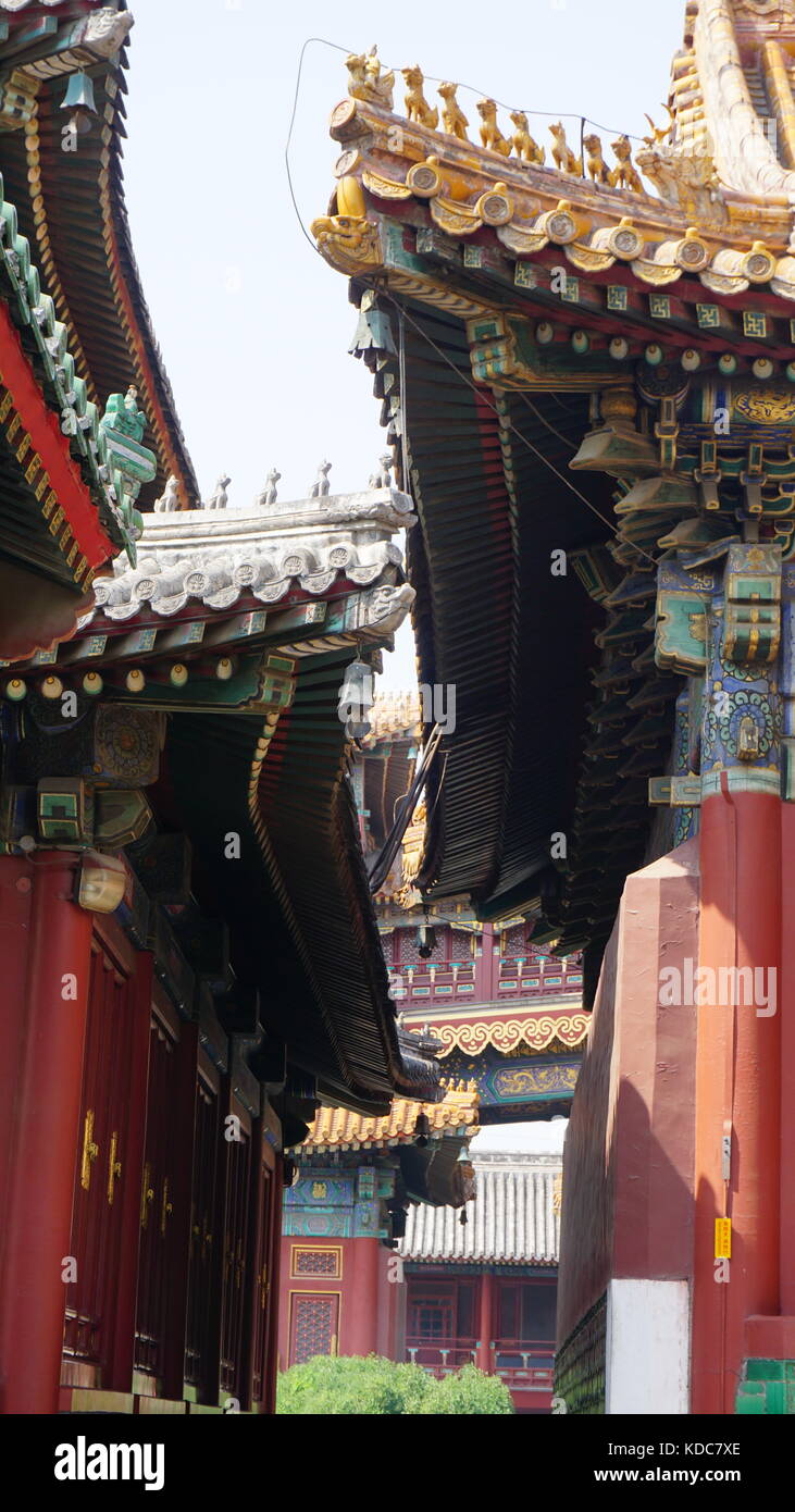 Yonghe tempio lama quartiere di Dong Cheng, Pechino Foto Stock