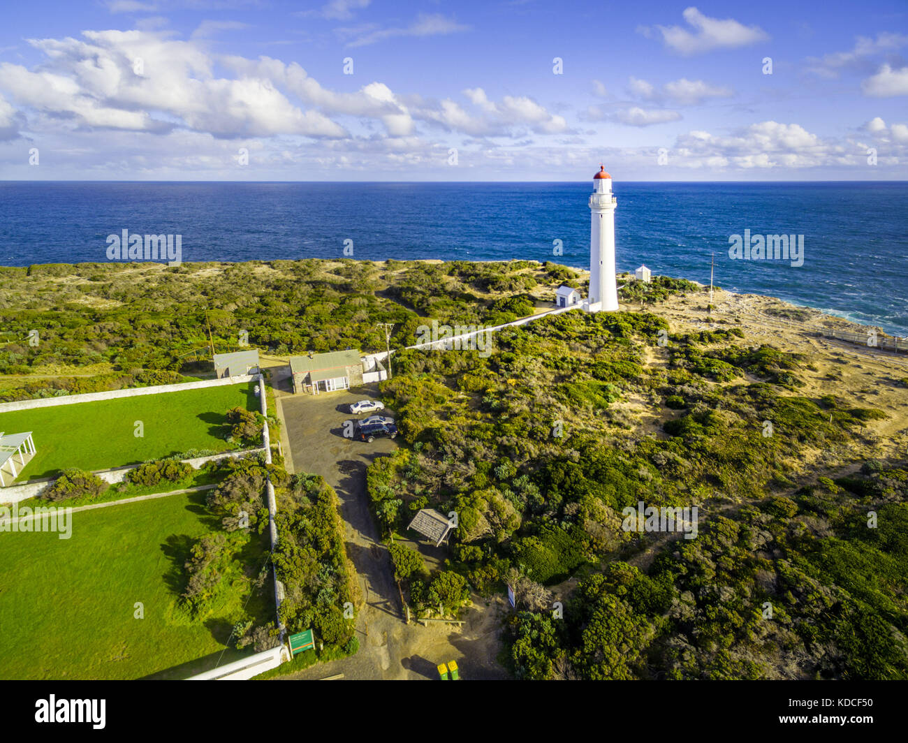 Vista aerea del cape nelson faro. victoria, Australia Foto Stock