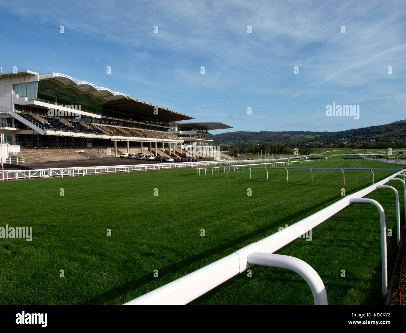 Le gabbie, ippodromo di Cheltenham, Gloucestershire, Regno Unito Foto Stock