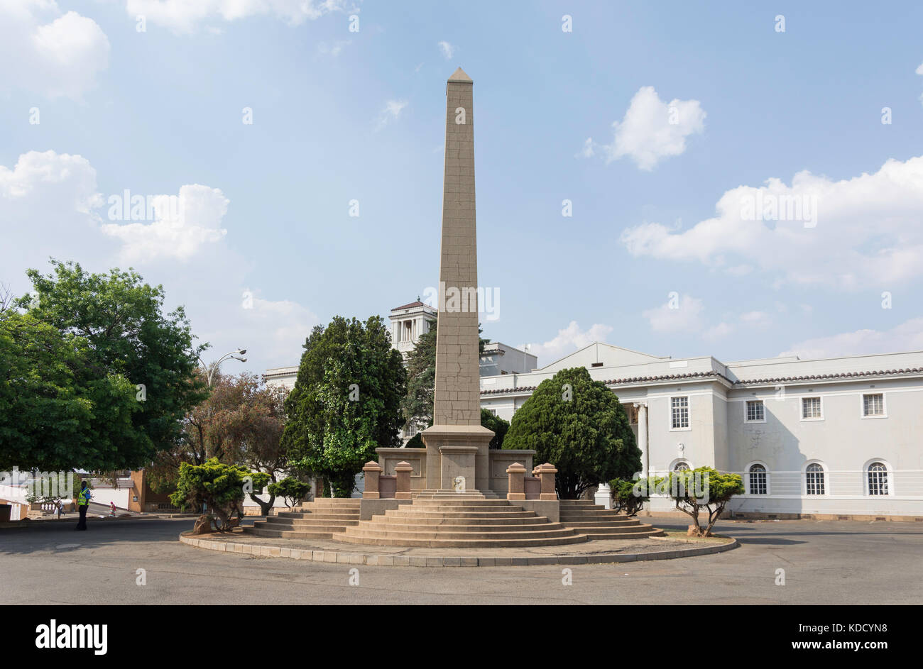 War Memorial & Old Town Hall (Ministero della Sanità), Kingsway Ave, Brakpan, East Rand, maggiore Johannesberg, provincia di Gauteng, Repubblica del Sud Africa Foto Stock