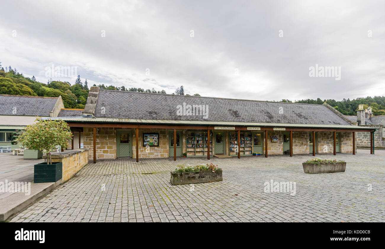 Il Book Shop a Logie Steading visitor center Arts & Crafts negozi off A940 a sud di FORRES MORAYSHIRE in Scozia UK Foto Stock