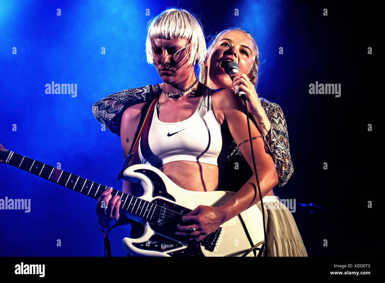 Benicassim, Spagna - Lug 13: dream moglie (ragazze music band) eseguire in concerto a fib festival il 13 luglio 2017 a Benicassim, Spagna. Foto Stock