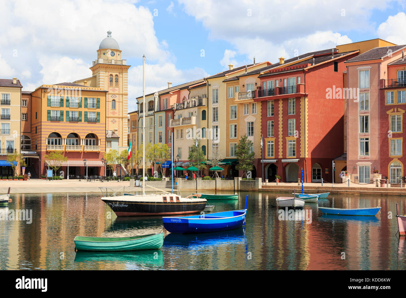 Portofino hotel, parte degli Universal Studios theme park, Orlando, Florida, Stati Uniti d'America Foto Stock