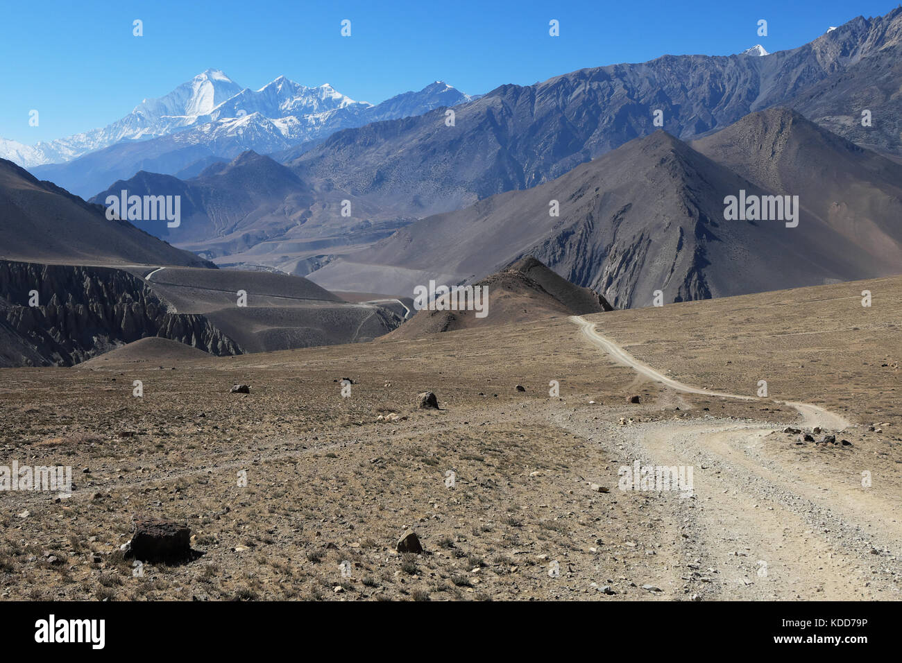 Strada di Montagna in Himalaya Foto Stock