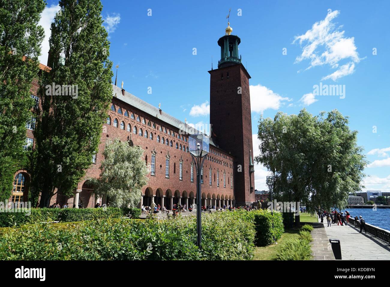 Svezia : Stoccolma city hall, visto da sud. foto dal 13 luglio 2017. | Utilizzo di tutto il mondo Foto Stock