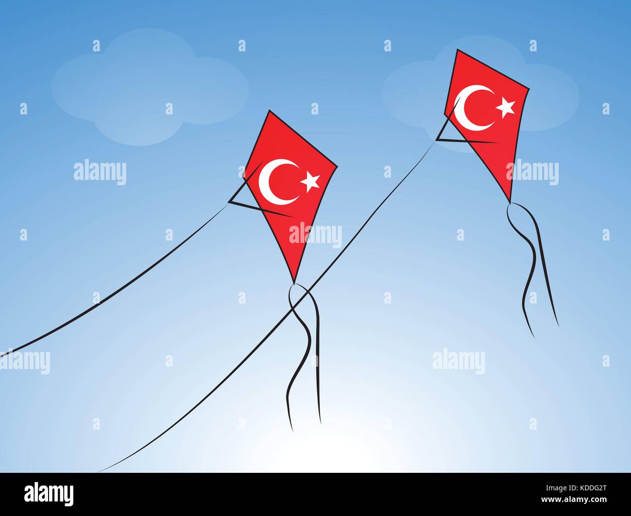 Illustrazione della Turchia il giorno della repubblica sullo sfondo Illustrazione Vettoriale
