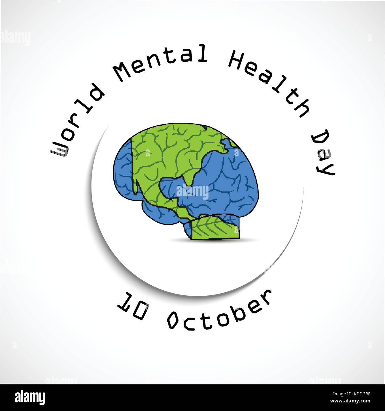 Illustrazione della giornata mondiale della salute mentale sfondo Illustrazione Vettoriale