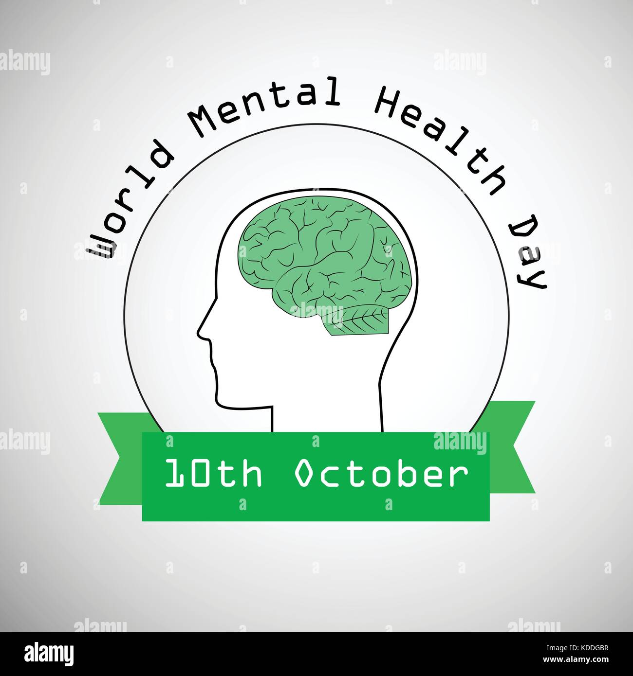 Illustrazione della giornata mondiale della salute mentale sfondo Illustrazione Vettoriale