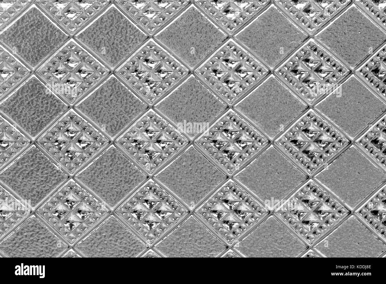 Texture in vetro con pattern di tipo cattedrale piazze Foto Stock