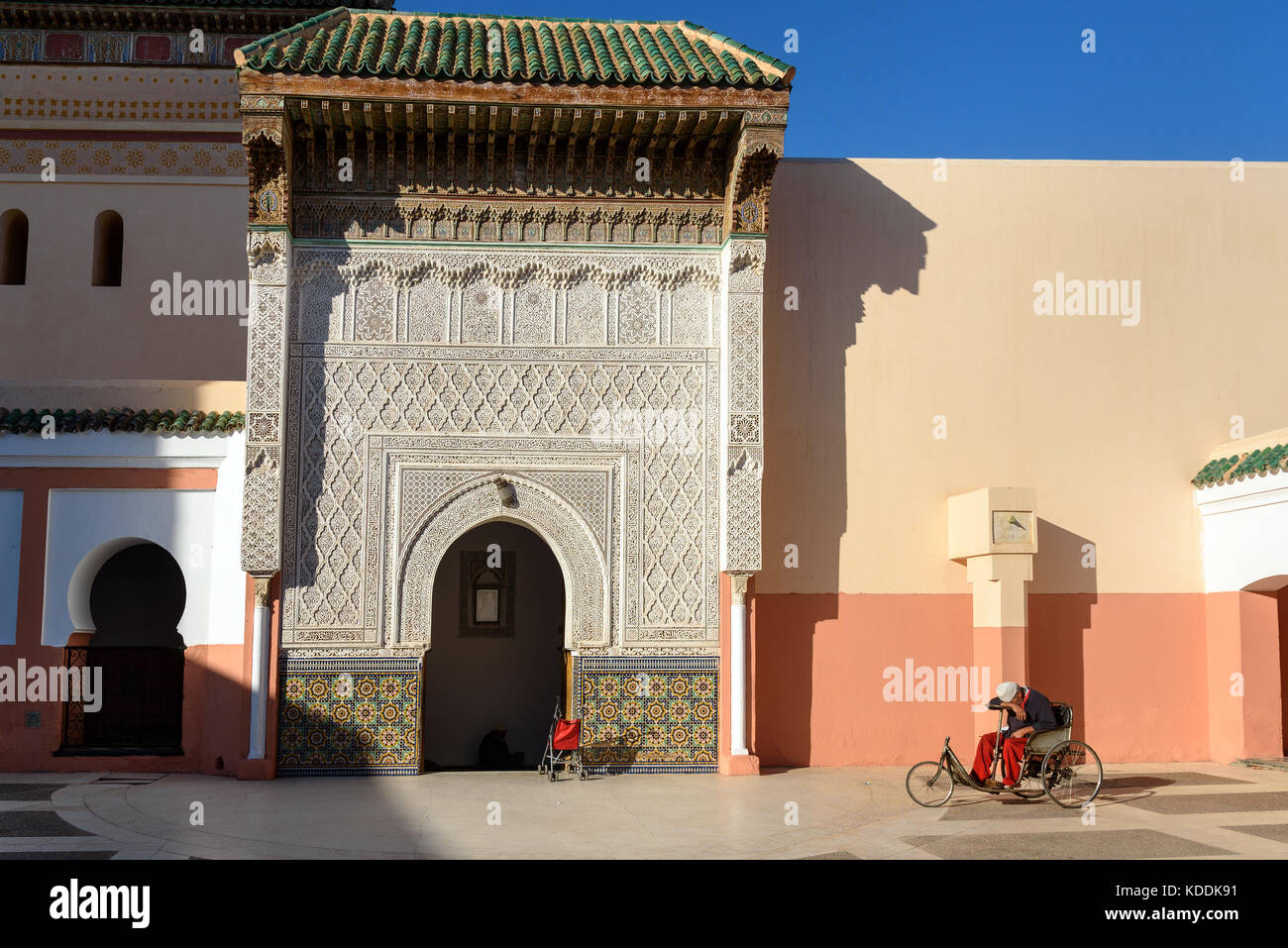 Marrakech, Marocco - 28 dicembre 2017: Zawiya Sidi Bel Abbes moschea di Marrakech, Marocco Foto Stock