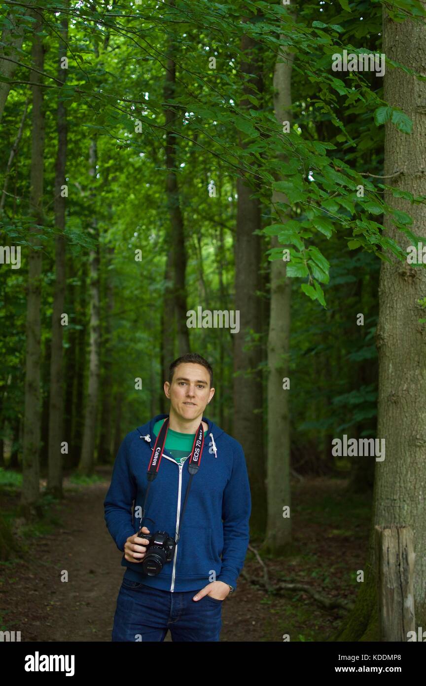Fotografo in ashridge, Hertfordshire Foto Stock