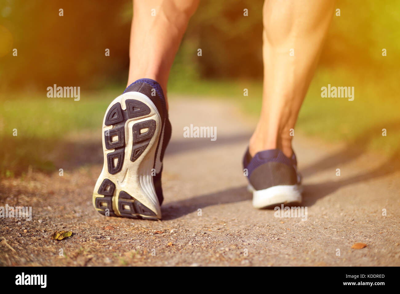 Scarpe da corsa durante il jogging allenamento sportivo allenamento fitness Foto Stock