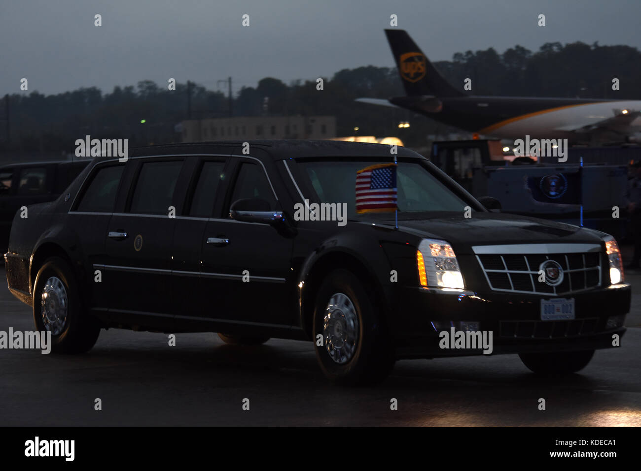 Il Presidente degli Stati Uniti, Armored Limousine 'La Bestia' Foto Stock