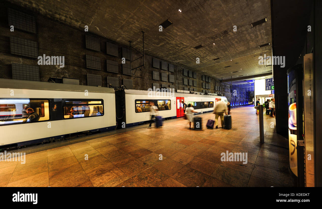 Una ripresa in Stazione Centrale di Antwerp Foto Stock