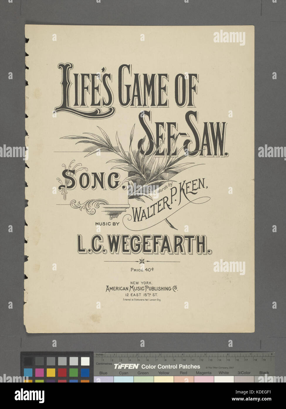 La vita è gioco di vedere saw (NYPL ADE 464185 1165959) Foto Stock