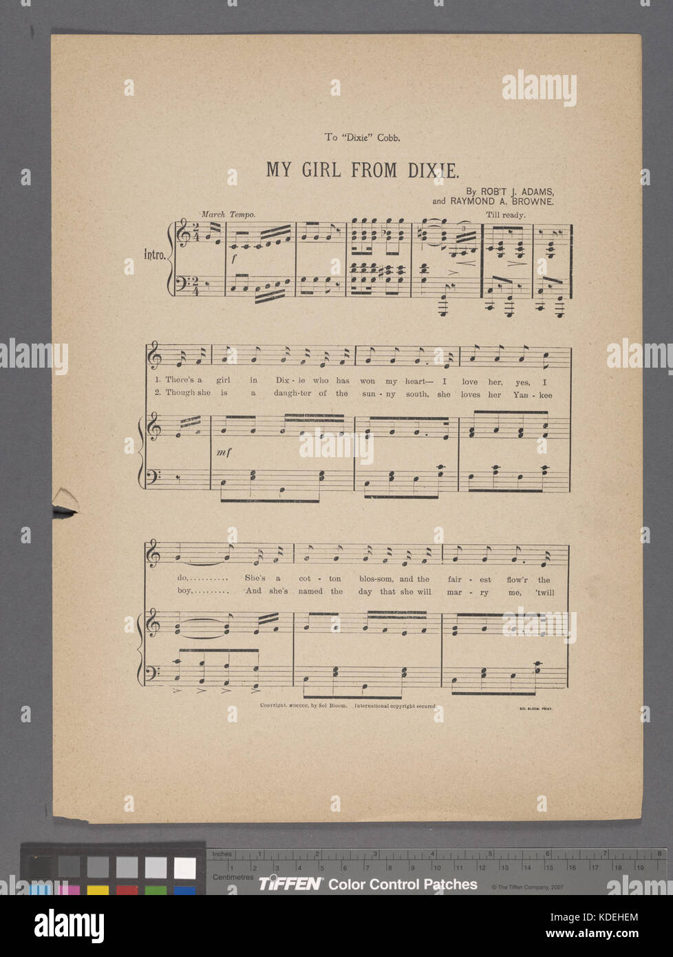 La mia ragazza di Dixie (NYPL ADE 609097 1942213) Foto Stock