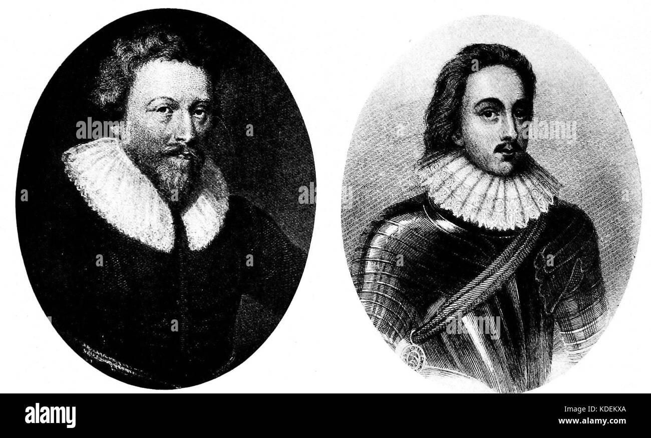 John Fletcher (sinistra) e Henry Principe di Galles (destra) Elizabethan persone (libro) Foto Stock
