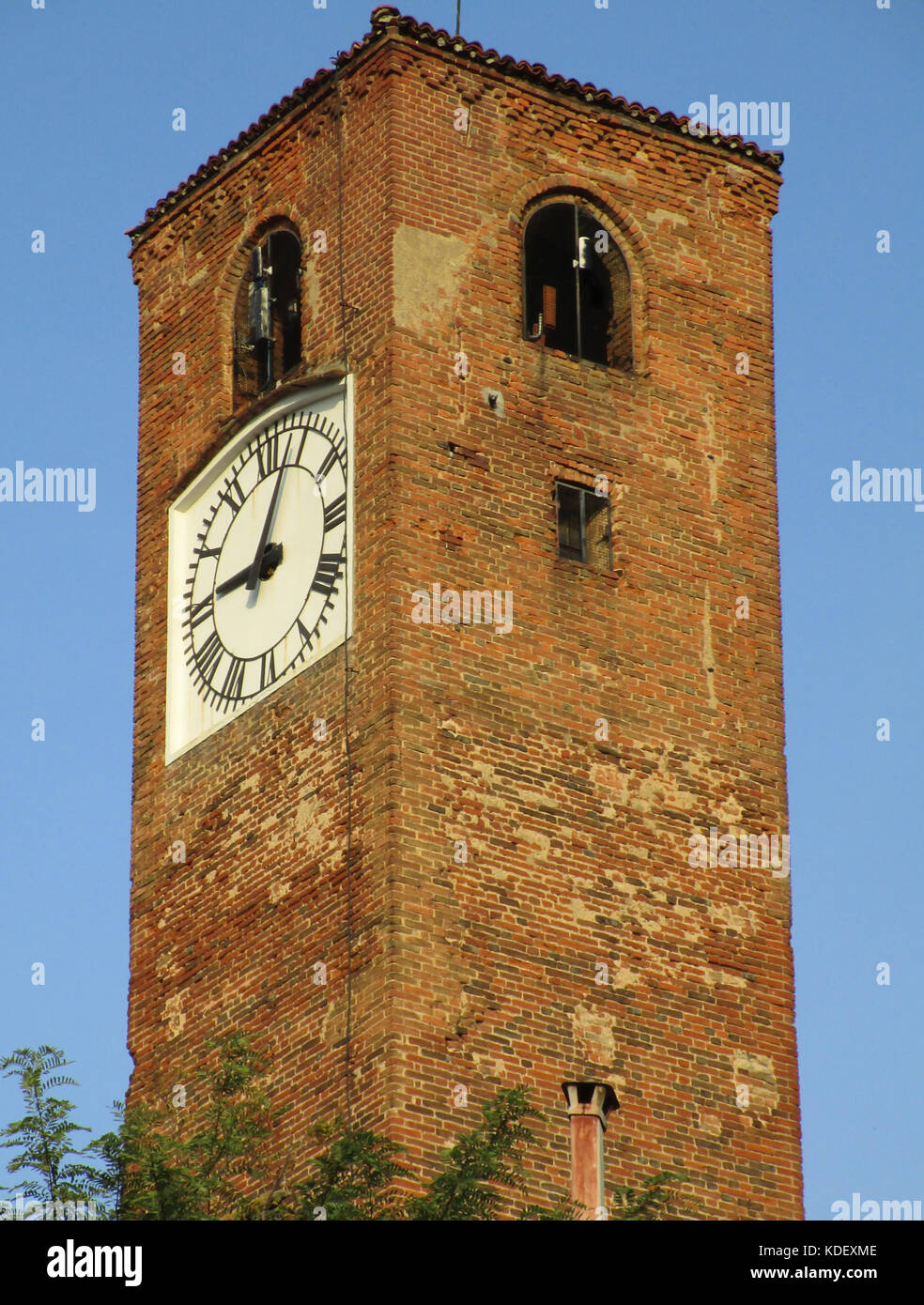 Mombaruzzo clock tower Foto Stock