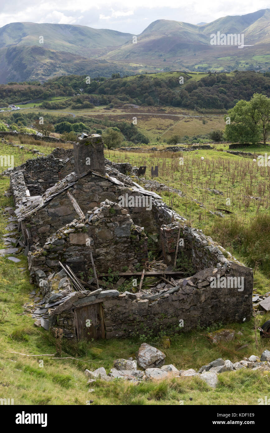 Dinorwic cava di ardesia tra Llanberis e Dinorwig Foto Stock