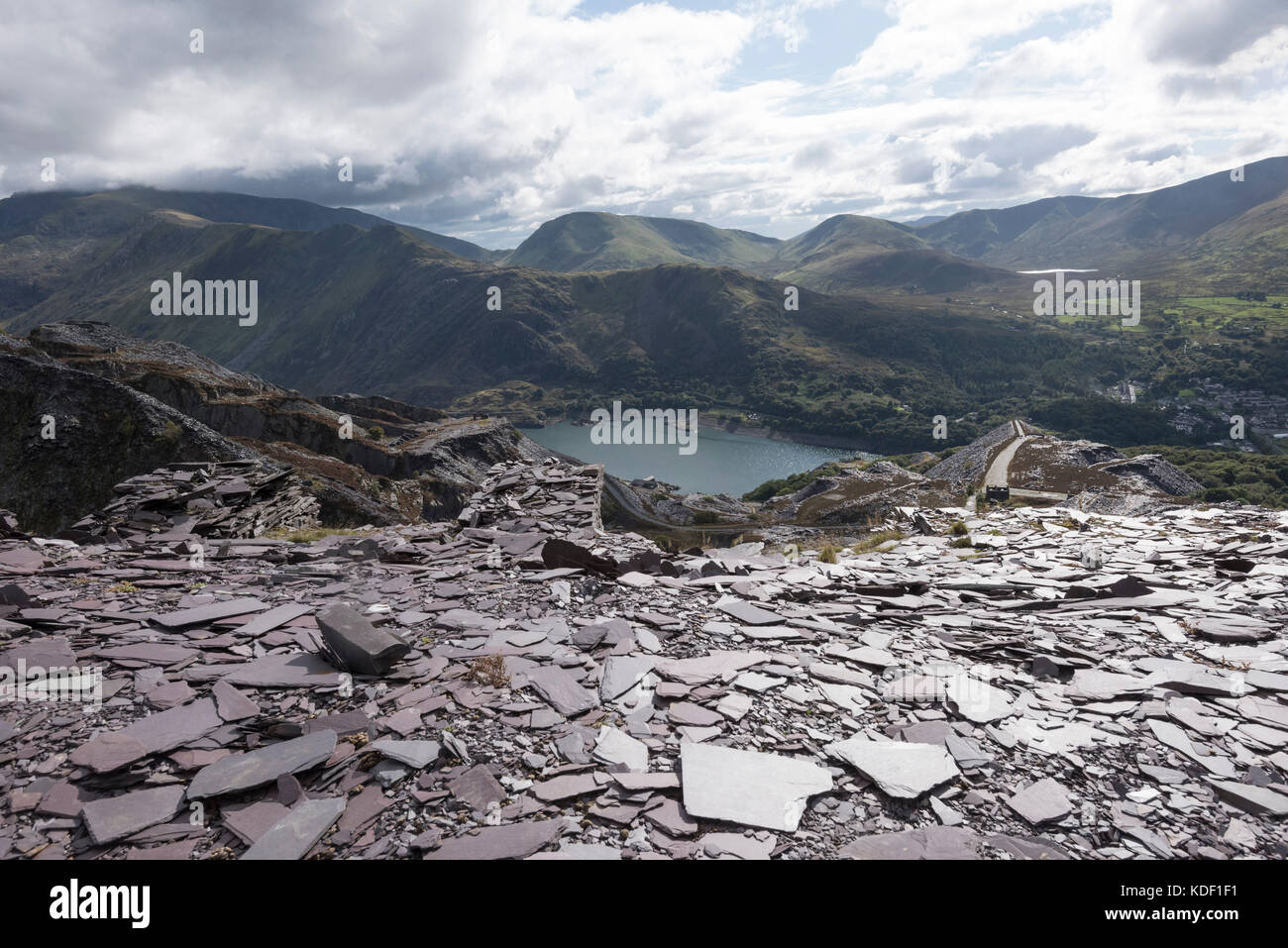 Dinorwic cava di ardesia tra Llanberis e Dinorwig Foto Stock