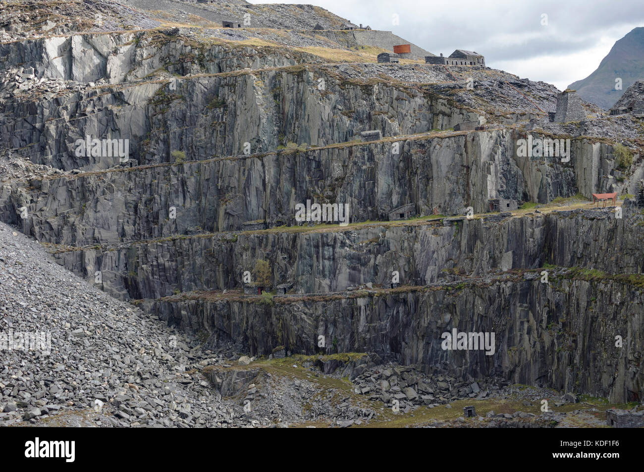 Dinorwic cava di ardesia tra Llanberis e Dinorwig Foto Stock