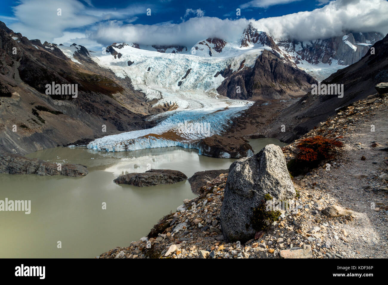 Percorso al cerro torre Foto Stock