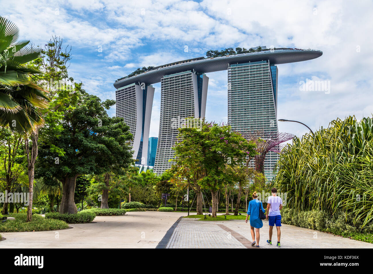 Il lusso Marina Bay Sands, Singapore Foto Stock