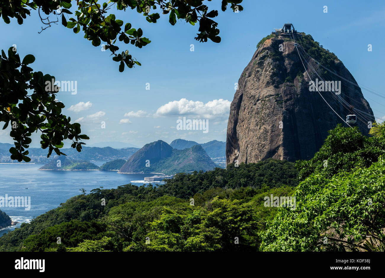 Funivia a Sugarloaf, Rio de Janeiro, Brasile Foto Stock