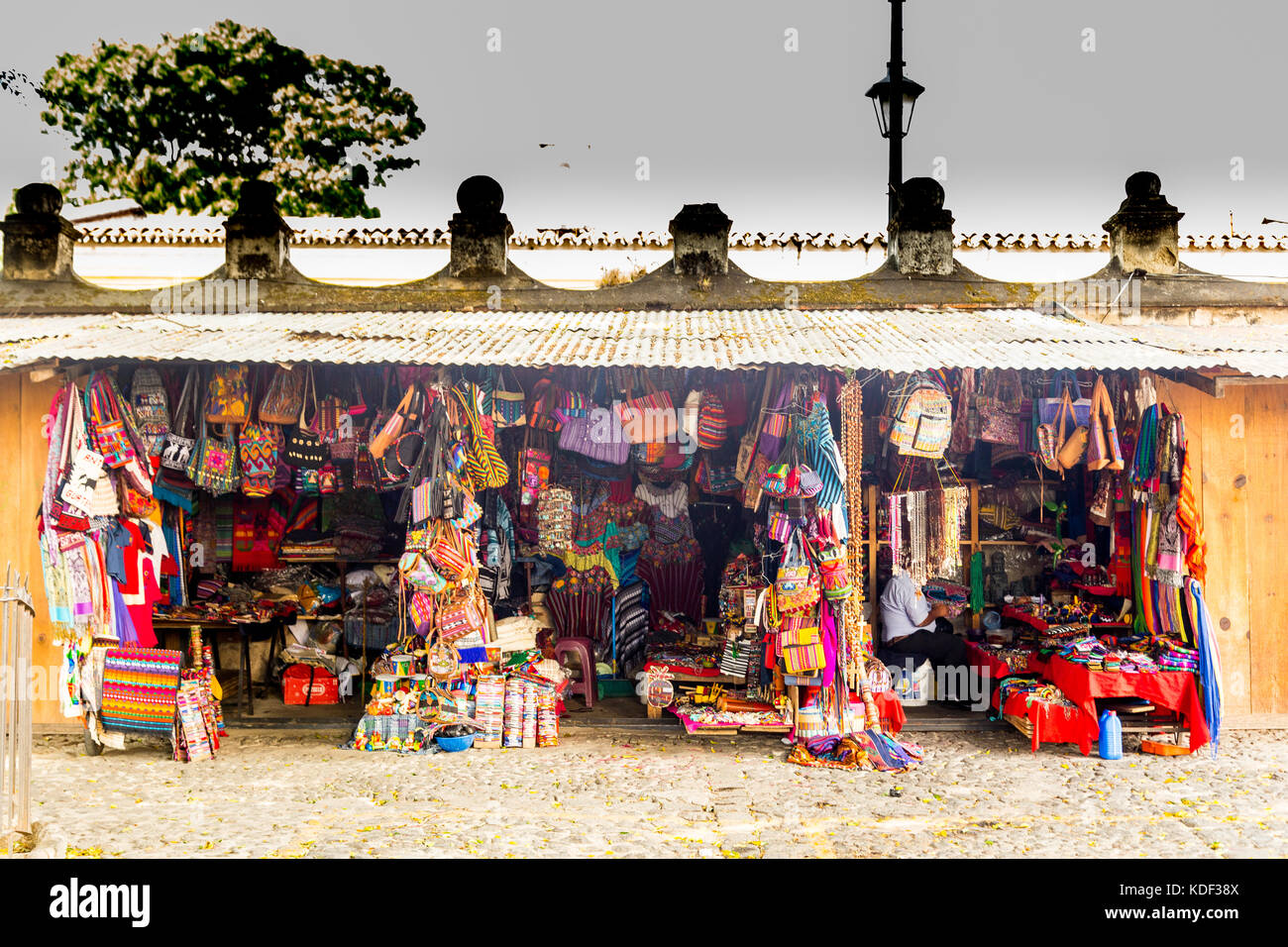 Mercato Tessile, Antigua, Guatemala Foto Stock