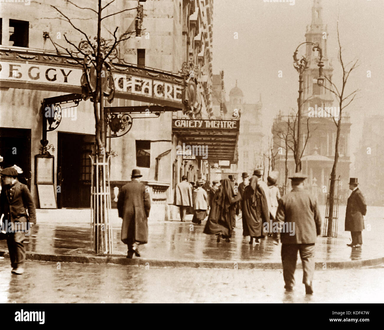 Il Gaiety Theatre, Londra, agli inizi del novecento Foto Stock