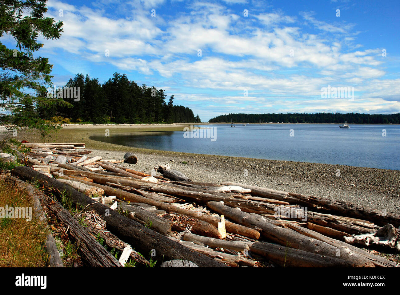 Quadra Island è una delle isole di scoperta, situato tra l'isola di Vancouver e della terraferma di British Columbia, Canada Foto Stock