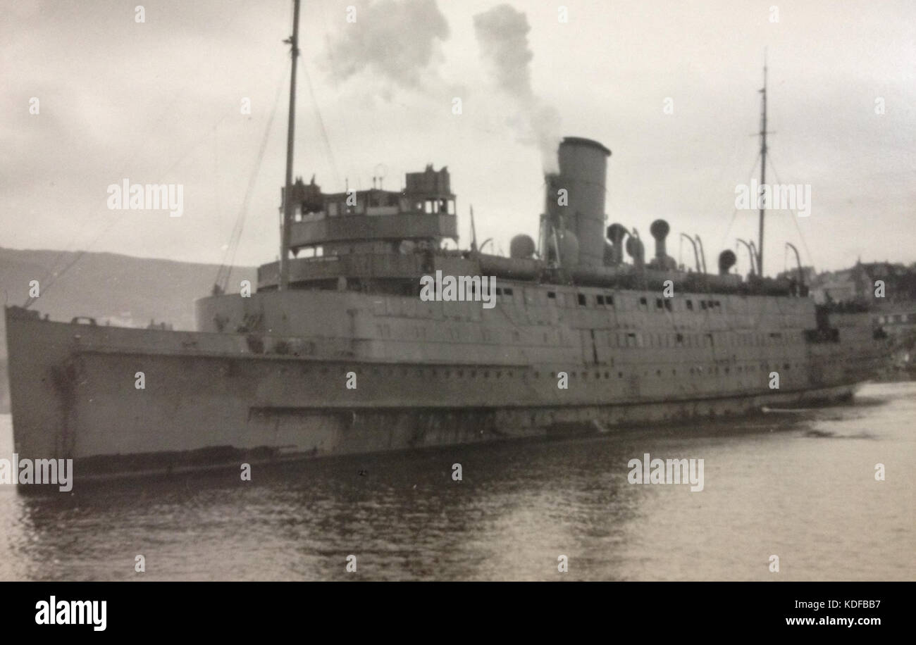 Lady Mann presso le isole Faerøer durante il suo servizio di guerra. Foto Stock