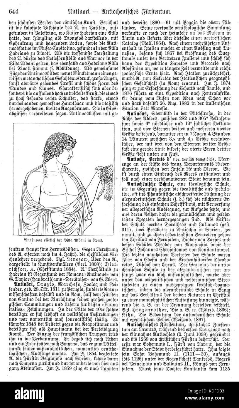 Meyers b1 s0644 si riferisce a una voce storica o accademica della Meyers Encyclopedia, che fornisce dettagli significativi su vari argomenti culturali, storici o scientifici. Foto Stock