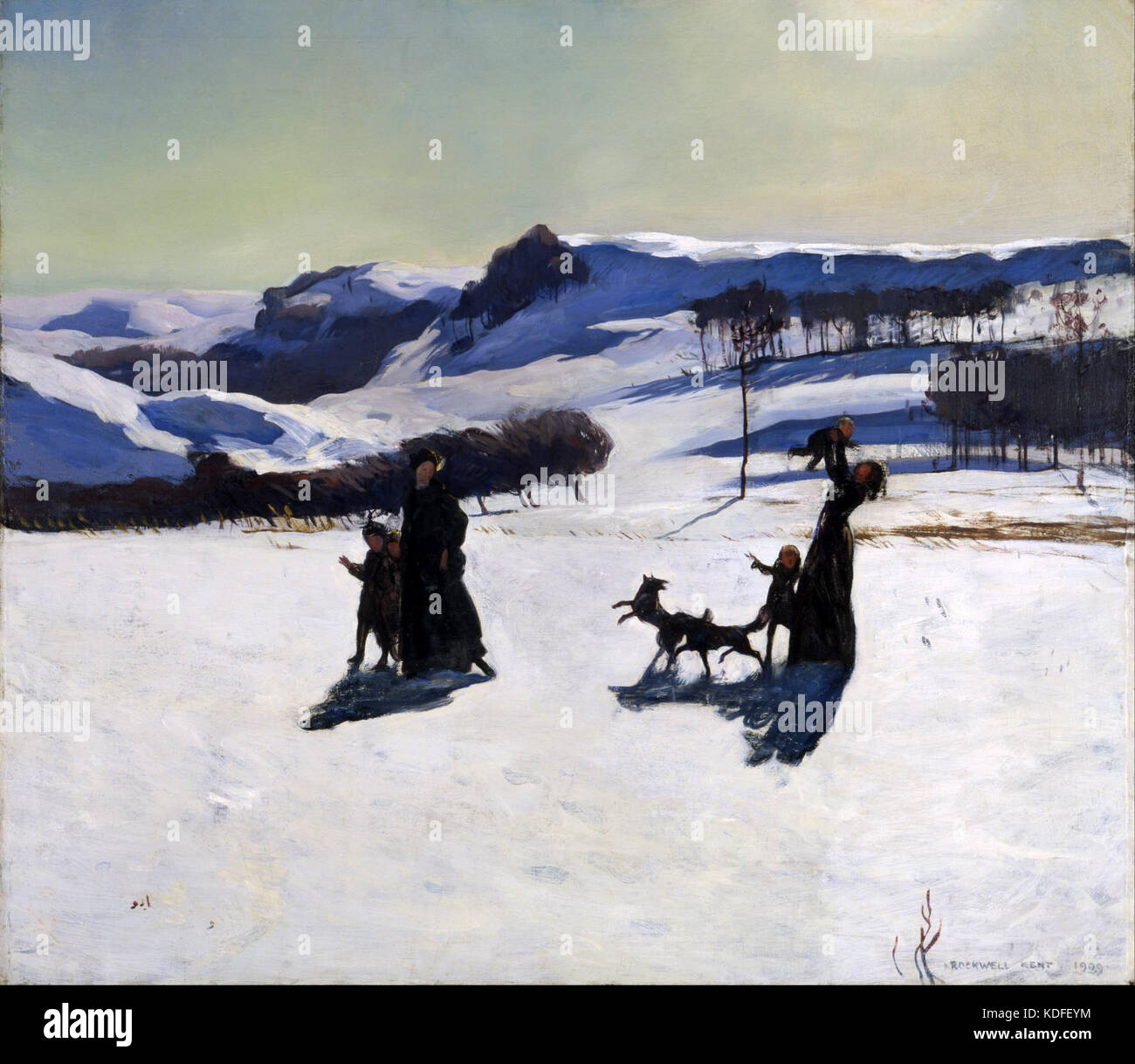 Rockwell Kent campi di neve (inverno nel Berkshires) Google Art Project Foto Stock