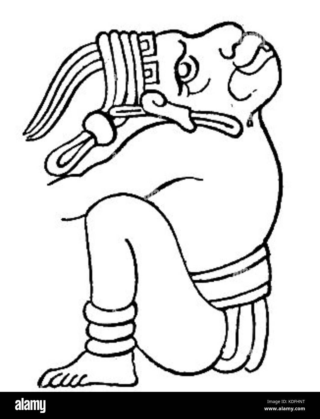Geroglifici Maya Fig 35 Foto Stock