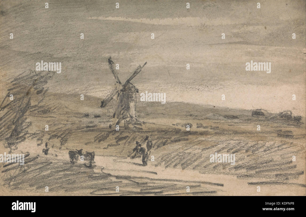 Paesaggio con mulino a vento Google Art Project Foto Stock