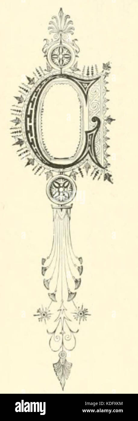 Ornato lettera G Disegno Foto Stock